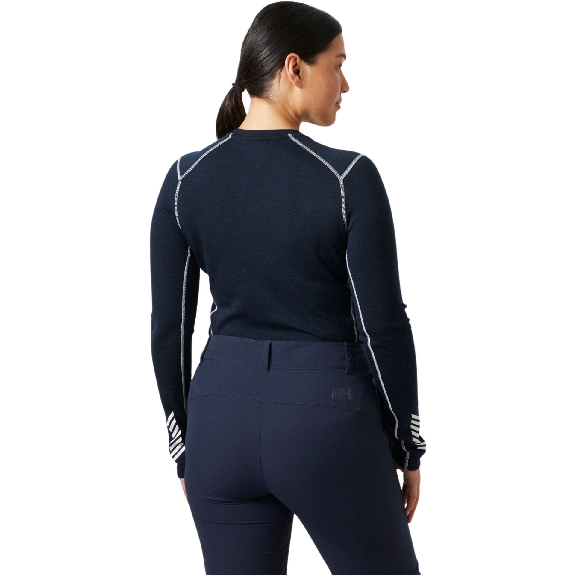 2025 Helly Hansen Womens Lifa Merino Midweight Crew Base Layer 49378 - Navy